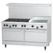 Garland US Range X60-6G24RR 60" Gas Restaurant Range, (6) Open Burners, 24" Griddle, (2) Standard Ovens, 282.000 BTU 1 image
