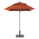 Grosfillex 98661931 Windmaster Umbrella, 6.5 ft., Square Top, Orange Recacril Fabric, Aluminum Pole 1 image