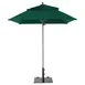 Grosfillex 98662031 Windmaster 6-1/2 ft. Square Top Patio Umbrella, Forest Green Recacril Fabric, 1-1/2" Aluminum Pole 1 image