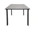 Grosfillex R1001288 36x36 Square Outdoor Table, ADA Compliant, Granite Laminate Top, Volcanic Black Aluminum Base 1 image
