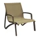 Grosfillex US001599 Sunset Lounge Chair, Stackable, Textilene Sling, Cognac, Technopolymer Frame 1 image