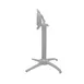 Grosfillex UT168009 Quattro Contact Terrace Table Base, Dining Height, Aluminum, Silver Gray 1 image