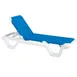 Grosfillex US404006 Marina Chaise, Sling Style, Resin Frame, Blue, Adjustable, UV Resistant 1 image
