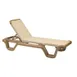 Grosfillex US414108 Marina Chaise, Sling Style, Teakwood Resin Frame, Khaki, Adjustable 1 image