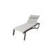 Grosfillex UT420599 Sunset Comfort Stackable Chaise Lounge, Sling Style, Resin Frame, Beige 1 image