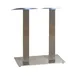 Grosfillex US506009 Gamma Lateral Base, Bar Height, 16x28, Stainless Steel, Silver Finish 1 image