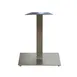 Grosfillex US518009 Gamma Marine 316 Stainless Steel Table Base, 22x22, Bar Height, Silver Gray 1 image