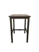 Grosfillex US930599 Sigma 28x28 Square Bar Height Outdoor Table, Aluminum, Fusion Bronze, 42H 1 image