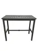 Grosfillex US931288 51x28 Rectangular Bar Height Outdoor Aluminum Table, Volcanic Black 1 image