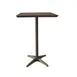 Grosfillex U3402599 Square Bar Height Outdoor Table, 28x28, Lava, Aluminum Base, Laminate Top 1 image
