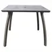 Grosfillex S6602288 Square Outdoor Restaurant Table, 36x36, Volcanic Black Aluminum Base, High Pressure Laminate Top 1 image