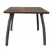 Grosfillex S6602599 36x36 Square Outdoor Table, 29H, Lava, Laminate Top, Aluminum Base 1 image