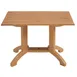 Grosfillex UT385008 Rectangular Outdoor Table, 48x32, Teakwood Finish, UV Resistant Resin Top 1 image