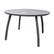 Grosfillex S6702288 42" Round Outdoor Table, Volcanic Black Aluminum Base, High Pressure Laminate Top 1 image