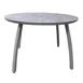 Grosfillex S6702289 42" Round Outdoor Restaurant Table, 29"H, Pressure Laminate Top, Platinum Gray Aluminum Base 1 image