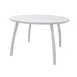 Grosfillex S6802096 48" Round Outdoor Restaurant Table, 29"H, Laminate Top, White Aluminum Base 1 image