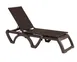 Grosfillex UT634037 Java Stackable Chaise Lounge, Adjustable, Espresso Weave, Bronze Mist Resin Frame 1 image