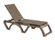 Grosfillex UT634181 Java Chaise, Stackable, Without Arms, Adjustable, All Weather Wicker, French Taupe Resin Frame 1 image