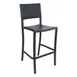 Grosfillex UT927002 Java Stacking Barstool, Armless, Charcoal Synthetic Wicker Back, Aluminum Frame 1 image