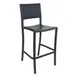 Grosfillex UT987002 Java Stacking Barstool, Armless, Charcoal, Synthetic Wicker Back, Aluminum Frame 1 image