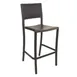 Grosfillex UT987037 Java Stacking Barstool, Armless, Bronze, Synthetic Wicker Back, Aluminum Frame 1 image