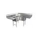 GSW USA SE18183C Corner Sink, Three Compartment, 57-1/2"W X 24"D X 45"H 1 image
