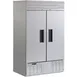 HABCO SE46HCSX 47.5" Two Section Reach-In Refrigerator w/ 2 Solid Doors, Bottom Mount, White Aluminum Interior, 46 cu. ft. 1 image
