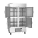 Beverage Air HBF44HC-1-HS 47" 4-Half Solid Door 2-Section Reach-In Freezer, Bottom Mounted, 44 cu. ft., Stainless Steel 3 image