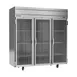 Beverage Air HF3HC-1G 78" 3-Glass Door Reach-In Freezer, Top Mount, 69.1 cu. ft., Stainless Steel Front 1 image