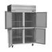Beverage Air HFP2HC-1HS 52" 4-Half Solid Door 2-Section Reach-In Freezer, Top Mount, 45.2 cu. ft., Stainless Steel 3 image