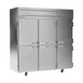 Beverage Air HFP3HC-1HS 78" 3-Section Reach-In Freezer, 6 Half Solid Doors, Top Mount, 69.1 cu. ft., Stainless Steel 1 image