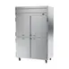 Beverage Air HFPS2HC-1HS 52" 4-Half Solid Door Reach-In Freezer, Top Mounted, 45.2 cu. ft., Stainless Steel 2 image