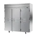 Beverage Air HFPS3HC-1HS 78" 3-Section Reach-In Freezer, 6 Half Solid Doors, Top Mounted, 69.1 cu. ft., Stainless Steel 2 image
