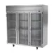 Beverage Air HFS3HC-1G 78" 3-Glass Door Reach-In Freezer, Top Mount, 69.1 cu. ft., Stainless Steel Front 2 image