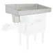 Hobart 46PAN-SSTR/H Stainless Steel Pan, Right to Left, Meat Grinder Attachment, 3.5" Diameter, 1.5" Depth 1 image