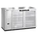 Hoshizaki BB59-G-S 59" Two Section Silver 2 Swinging Glass Door Back Bar Cooler, 18.45 cu. ft. 2 image