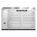 Hoshizaki BB59-G-S 59" Two Section Silver 2 Swinging Glass Door Back Bar Cooler, 18.45 cu. ft. 3 image