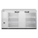 Hoshizaki BB69-G-S 69" Two Section Silver 2 Swinging Glass Door Back Bar Cooler, 21.80 cu. ft. 2 image