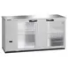 Hoshizaki BB69-G-S 69" Two Section Silver 2 Swinging Glass Door Back Bar Cooler, 21.80 cu. ft. 3 image
