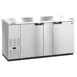 Hoshizaki BB69-S 69" Two Section Silver 2 Swinging Solid Door Back Bar Cooler, 21.8 cu. ft. 2 image