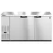 Hoshizaki BB69-S 69" Two Section Silver 2 Swinging Solid Door Back Bar Cooler, 21.8 cu. ft. 3 image