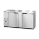 Hoshizaki BB69-S 69" Two Section Silver 2 Swinging Solid Door Back Bar Cooler, 21.8 cu. ft. 1 image