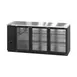 Hoshizaki BB80-G 80" Three Section 3 Swinging Glass Door Back Bar Cooler, 26.74 cu. ft. 1 image