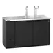 Hoshizaki DD59 Black Single/Double Tap Kegerator Beer Dispenser - Two 1/2 Keg Capacity 2 image