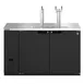 Hoshizaki DD59 Black Single/Double Tap Kegerator Beer Dispenser - Two 1/2 Keg Capacity 3 image