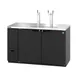 Hoshizaki DD59 Black Single/Double Tap Kegerator Beer Dispenser - Two 1/2 Keg Capacity 1 image