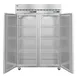 Hoshizaki DT2A-FS 55" 2-Section Reach-In Refrigerator Freezer Combo w/ 2 Solid Doors, Steelheart Series 5 image