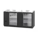 Hoshizaki BB69-G 69" Two Section 2 Swinging Glass Door Back Bar Cooler, 22.14 cu. ft. 1 image