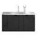 Hoshizaki DD69 Black Single/Double Tap Kegerator Beer Dispenser - 3 x 1/2 Keg Capacity 3 image