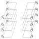 Hoshizaki HS-5093 Stainless Steel Bottom Support Wire Tray Slides (4 Pairs) 1 image